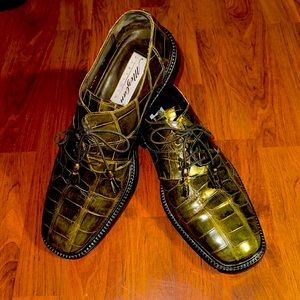 MEZLAN PLATINUM GENUINE ALLIGATOR SHOES